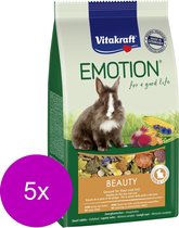 Vitakraft Emotion Beauty Selection Adult Konijn - Konijnenvoer - 5 x 1.5 kg