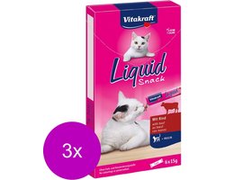 Vitakraft Cat Liquid Snack - 3 x 6 st