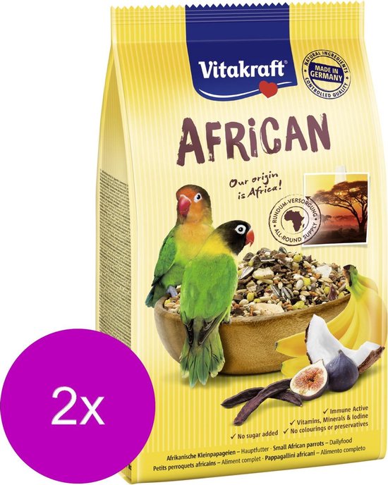 Vitakraft African Agapornidenvoer - Vogelvoer - 2 x 750 g