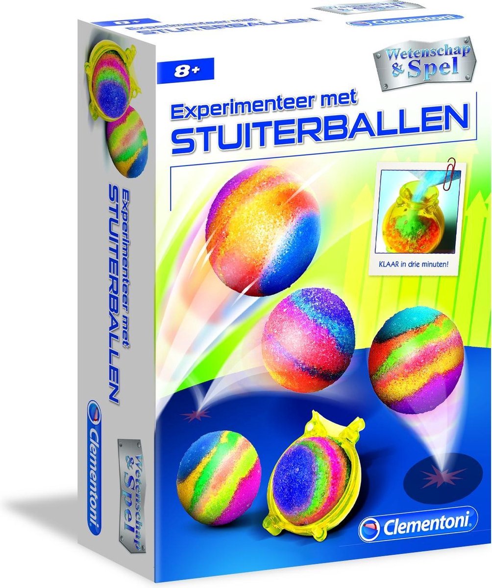 Clementoni Wetenschap & Spel - Stuiterballen Maken - Stuiterbal Experimenteerdoos - 8+ jaar