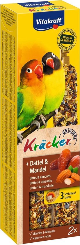 Foto: Vitakraft agaporniskracker african fruit vogelsnack 2 stuks