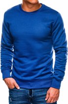 Sweater - heren - effen - klassiek - sax blauw