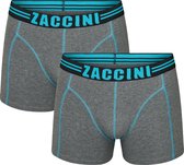 Zaccini - boxershorts - Grijs - Aqua - 2-pak