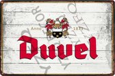 Duvel Logo Reclamebord van metaal METALEN-WANDBORD - MUURPLAAT - VINTAGE - RETRO - HORECA- BORD-WANDDECORATIE -TEKSTBORD - DECORATIEBORD - RECLAMEPLAAT - WANDPLAAT - NOSTALGIE -CAFE- BAR -MAN