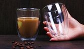 Dubbelwandig drinkglas - Theeglas - Koffieglas - 350ml - Transparant - Set van 6 - Theeglazen - Koffieglazen