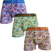 Grand Man boxershort 3 pack 2010 multi color fantasieprint - Size M