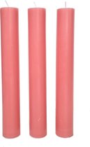 Home Society kaarsen XL - Extra dik 3.5 cm x 25 cm - Koraal -9 stuks - Extra lange brandtijd 24 uur