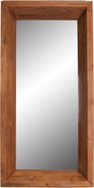 PTMD Ewan hout naturel rechthoekige spiegel maat in cm: 80 x 15 x 160 - Bruin