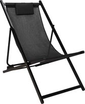 Strandstoel met aluminium frame - Div kleuren - Zwart