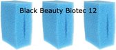 Black Beauty Foam Oase Biotec 12 Coarse Blue 3pcs Geen Origineel!