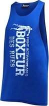 Boxeur Des Rues - Wide Jersey Raw Cut Tank Front Logo - Blauw - L