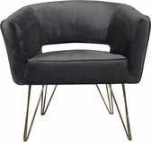 Sortio Home - Fauteuil Mazio - Grijs - Velvet