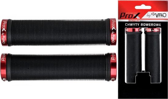 ProX Velo Poignées de bicyclette - VTT/MTB - Noir rouge - longueur: 2 x 135 mm