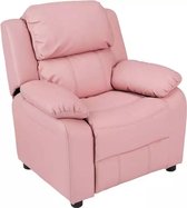 kinderzetel - roze - kunstleer - relaxfauteuil - peuterstoeltje - kindersofa - kinderzeteltjes peuters