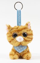 Memoriez Sleutelhanger Brussels Kat Blauw