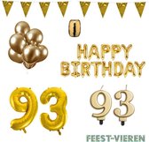 93 jaar Verjaardag Versiering Pakket Goud
