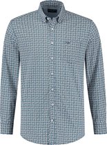 Chris Cayne - Overhemd - Lange Mouw - Allover print - Heren -  Shirt - Blauw - Maat L