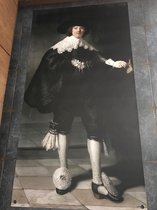 Tuinposter voor buiten | Marten Soolmans |80x150 | Tuinposters | Stevig | Dubbel gecoat pvc | 4 zeilogen | Tuin | Poster | Tuin accessoire | Oude meesters | Rembrandt | Weersbesten