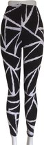 Stijlvolle Dames Society Legging | Fashion Legging | Zwart-Wit - L/XL