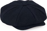 Flat Cap Blauw - Maat L/XL - Platte Pet Heren & Dames - Wakefield Headwear - Blauwe Flatcaps - Petten