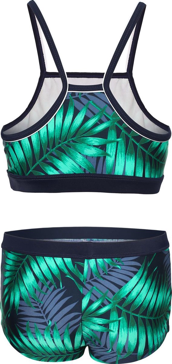 Bikini hipster broekje en crop top met racerback Tropical