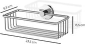 Zack douchemandje Scala hoogglanzend gepolijst rvs - 23,5 cm - boren of lijmen - 40084