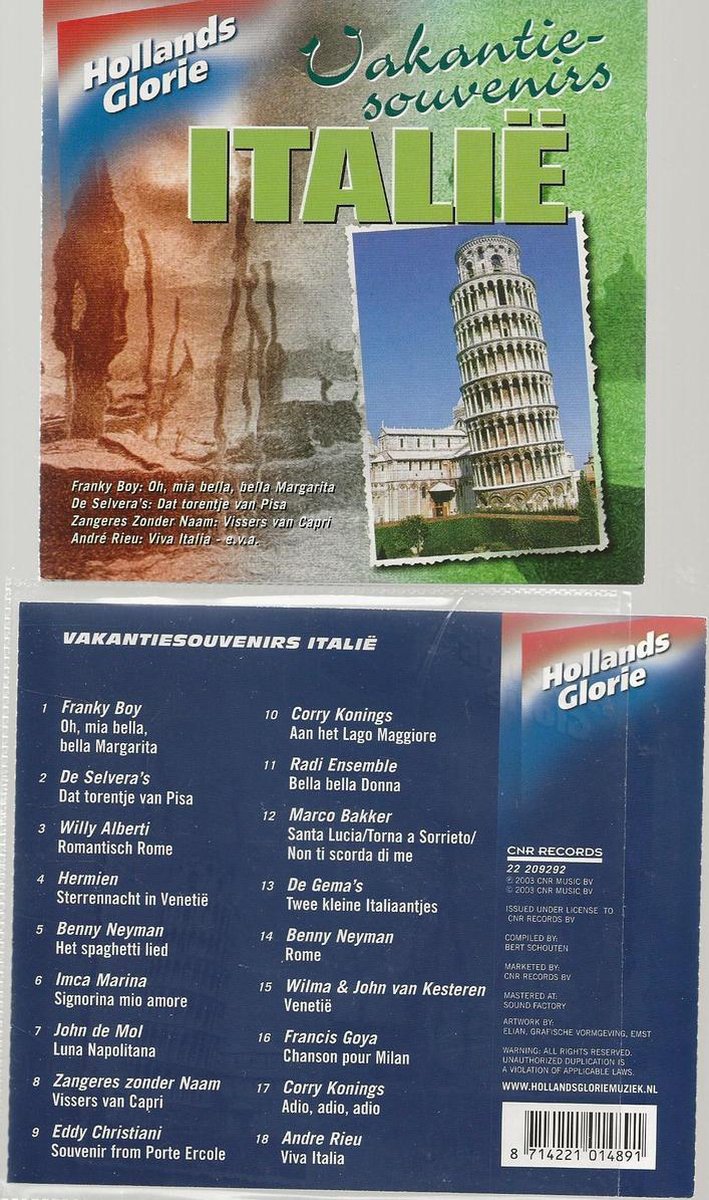 Vakantiesouvenirs Italie