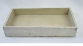 Mica Robuust betonnen kaarsenplateau grijs/beige -L30 x B17 x H5 cm