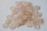 Mooie Wit met glitter 2 gaats knoop. Doorsnede 11,5mm. Zakje van 25 stuks.