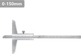 Schuifmaat analoog - Diepteschuifmaat - Analoge Dieptemeter metaal 150mm  - Caliper van vijftigste diepte - Inclusief een kunststof opbergkoffer
