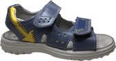 Naturino velcro gele pijl lederen sandalen Wharf blauw mt 34