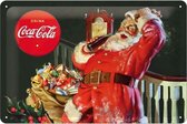 Coca-Cola Speciale Editie Classic Santa Metalen Bord - 20 x 30 cm