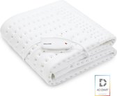 Wellcare 120143 1-P ECO Elektrische deken 1 persoons | Eco fleece | 120 minuten timer | 150 * 80 cm | Extra voetenwarmte | Wit