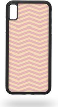 Abstract pink sharp waves Telefoonhoesje - Apple iPhone Xs Max