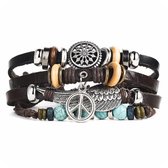 FASHIONA - Armband boeddhistische symbolen - Heren