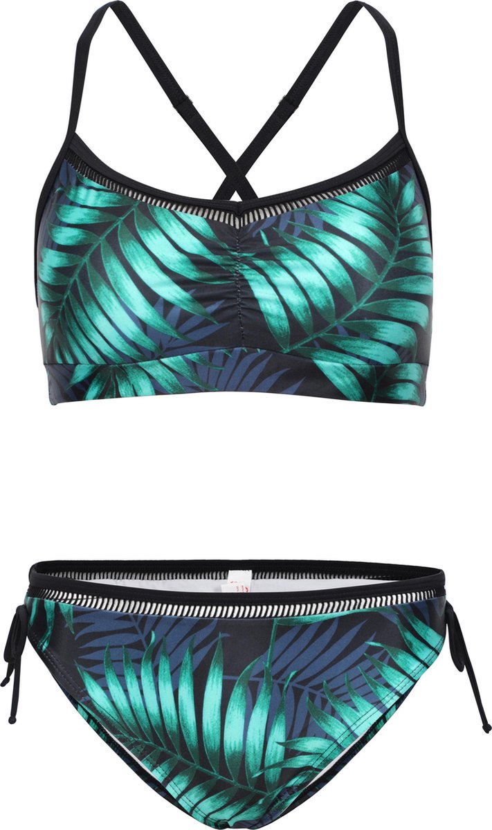 Bikini classic met kant detail - Tropical leaf 170-176