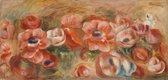 Kunst: Anemonen, c. 1912 door Pierre Auguste Renoir. Schilderij op aluminium, formaat is 100X150 CM