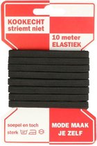 Kookelastiek 5mm 2x 10 meter zwart