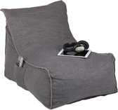 Relaxdays Zitzak volwassenen - zitkussen - vloerkussen groot - ligzak binnen - grijs