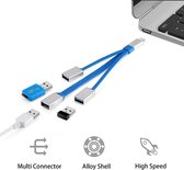 Sounix 1 naar 3 | USB-C Hub Adapter voor Macbook | USB 3.0 | USB-C naar USB-A adapter OTG Converter | Zwart