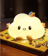 Kleine wolk nachtlampje - Dagcadeau voor kinderen - Pat Light-Sleep Light - RGB kleurconversie - Kinderkamer-Slaapkamer - Woonkamer - Nachtlampje - Kinderen - Wit + Oplaadkabel