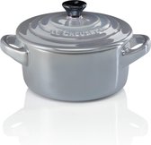 Le Creuset 6 Aardewerken mini braadpannetjes in Metallic Mist Grey 10cm 0,25l