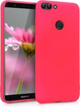 kwmobile telefoonhoesje voor Huawei Enjoy 7S / P Smart (2017) - Hoesje voor smartphone - Back cover in neon roze