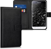 kwmobile telefoonhoesje geschikt voor Samsung Galaxy J3 (2016) DUOS - Hoesje met pasjeshouder in zwart - Wallet case