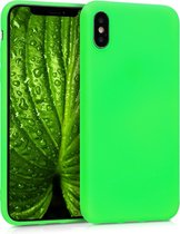kwmobile telefoonhoesje geschikt voor Apple iPhone X - Hoesje voor smartphone - Back cover in neon groen