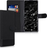 kwmobile telefoonhoesje voor Oppo Find X2 Neo - Hoesje met pasjeshouder in antraciet / zwart - Case met portemonnee