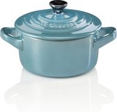 Le Creuset 6 Aardewerken mini braadpannetjes in Metallic Caribbean 10cm 0,25l