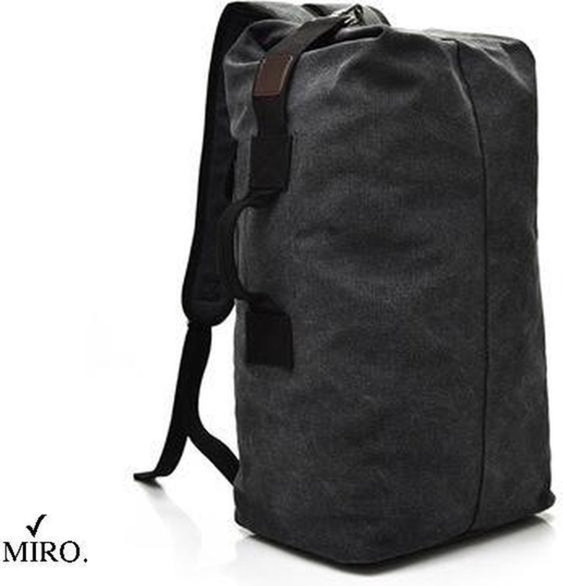 MIRO Luxe Rugzak - Rugtas - Backpack - Grote Capaciteit - Met Zip - 50 Liter - Zwart