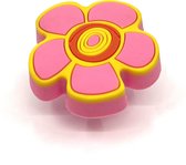 AVENUE decoration meubelknop | model "Pink Flower" | Ø 43 x 25 mm | soft grip | roze + geel