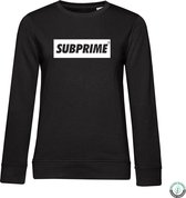 Subprime - Dames Sweaters Sweat Block Black - Zwart - Maat L